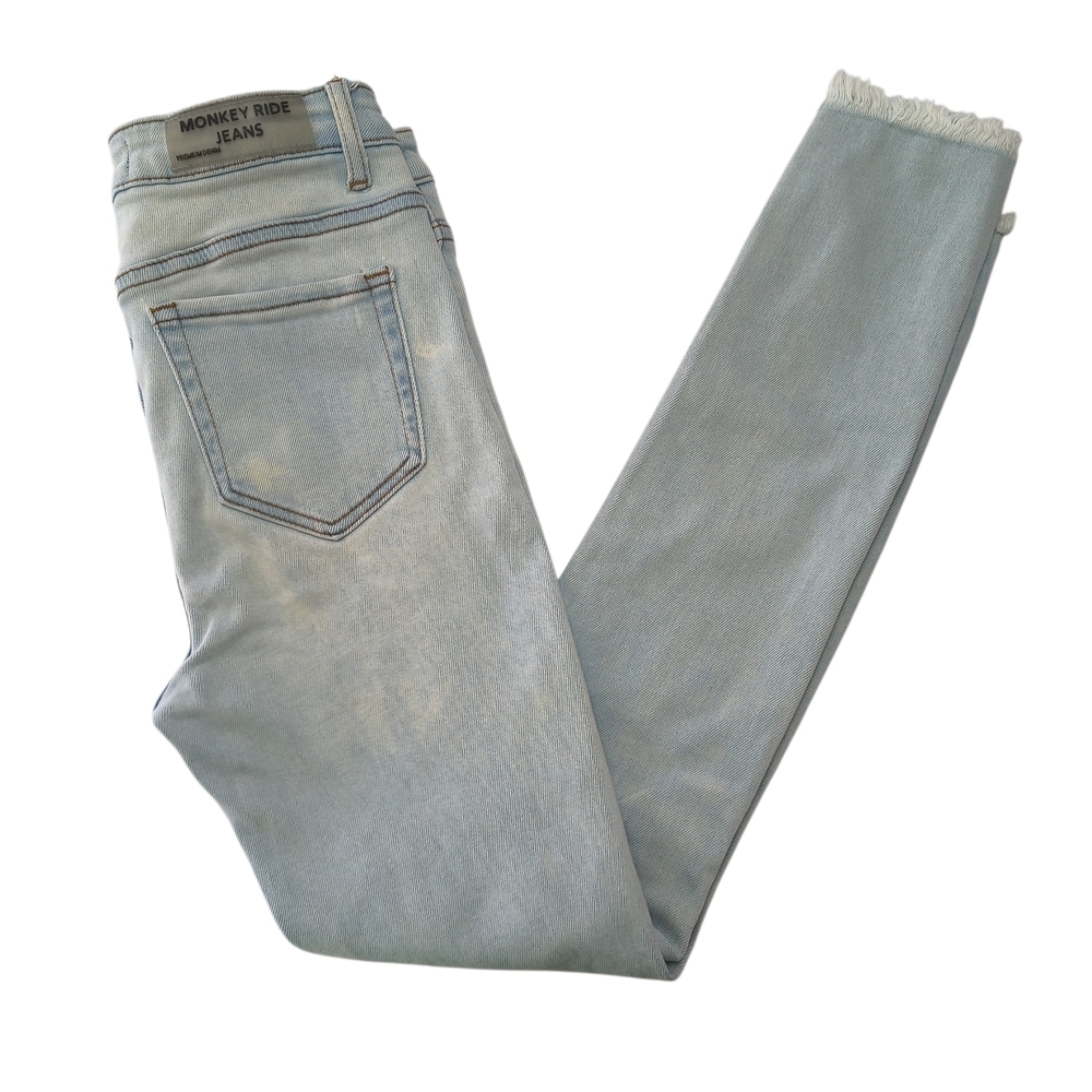 Monkey Ride Original Vintage Button Fly Skinny Jeans Size 9/29